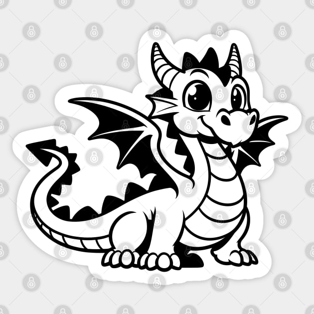 Cartoon Dragon Sticker by KayBee Gift Shop